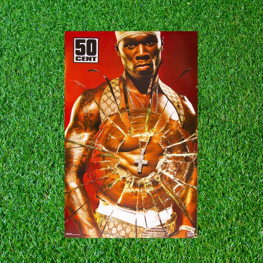 50 Cent Broken Glass Poster 2003 VTG Original Funky #6590 G-Unit Rare 23x34